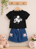 Kiddiesco Happy Bloom Black Outfit - Kiddiesco