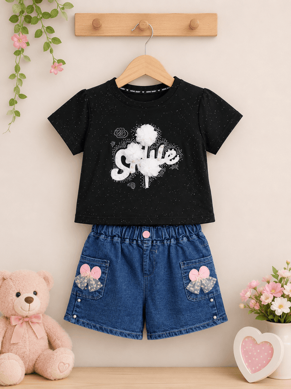 Kiddiesco Happy Bloom Black Outfit - Kiddiesco