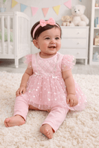 Little Baby Frock 3Pcs - Kiddiesco