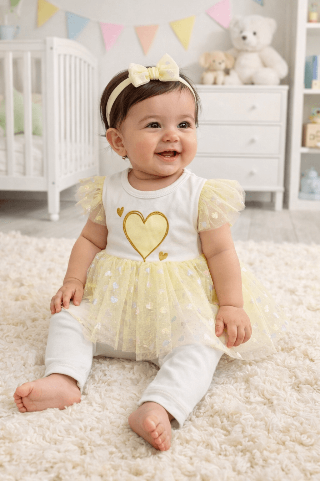 Little Baby Frock 3Pcs - Kiddiesco