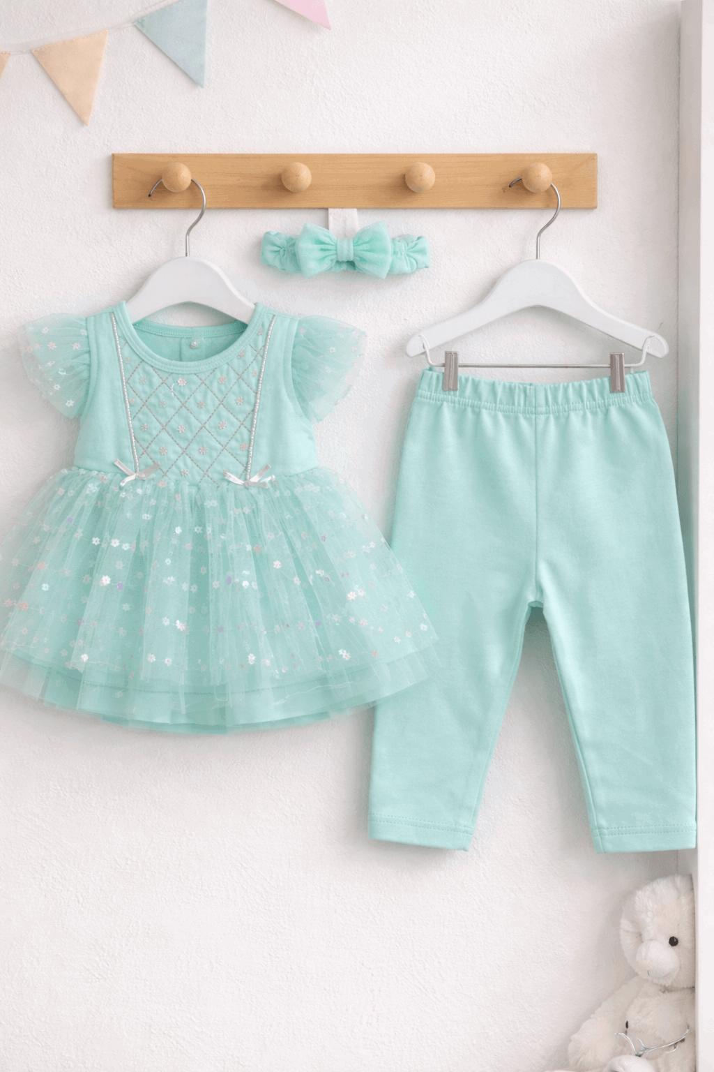 Little Baby Frock 3Pcs - Kiddiesco