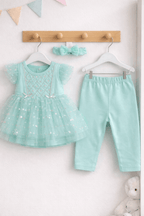 Little Baby Frock 3Pcs - Kiddiesco