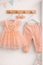 Little Baby Frock 3Pcs - Kiddiesco