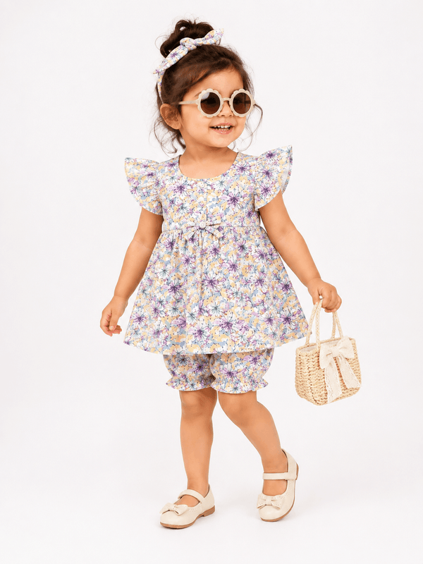 Little Floral two Piece Children's Outfit - Kiddiesco