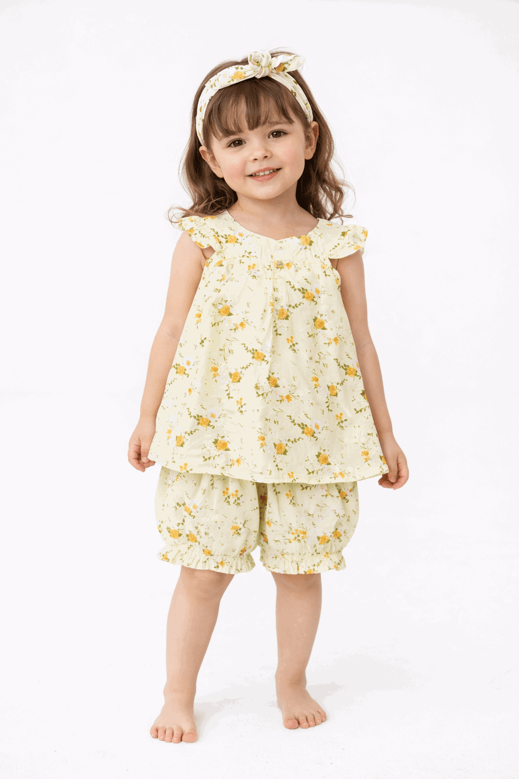 Little Floral two Piece Children's Outfit - Kiddiesco Main image