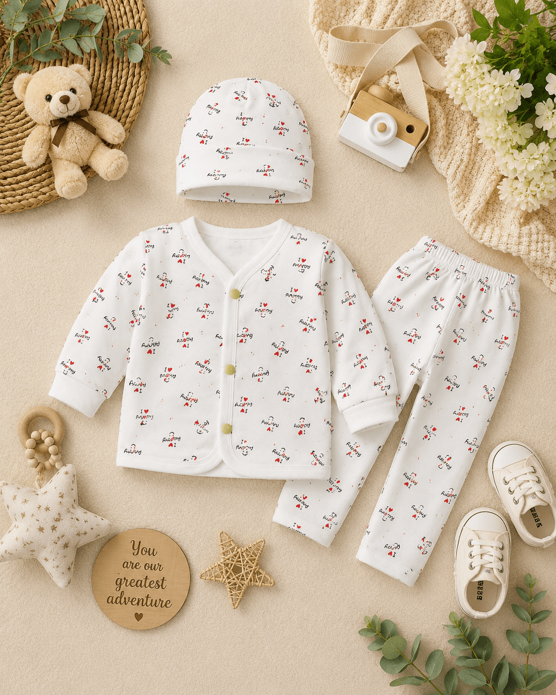 Little Love Printed Outfit - Kiddiesco