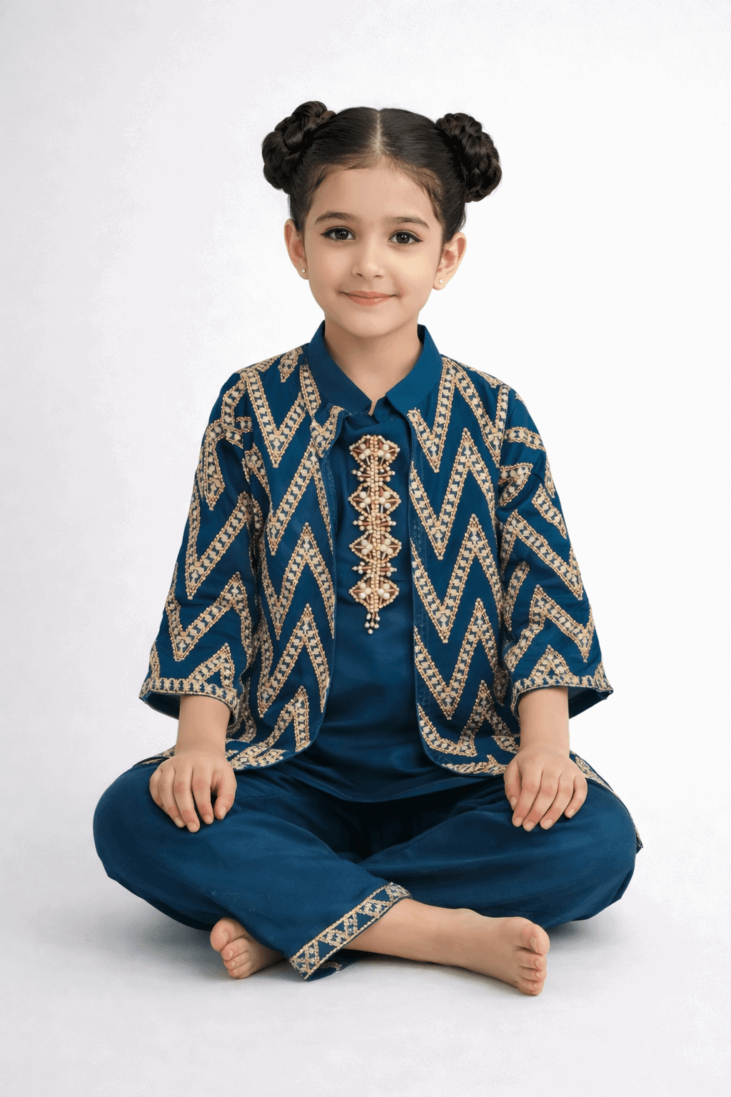 Little Princess Embroidered Fancy Suit - Kiddiesco