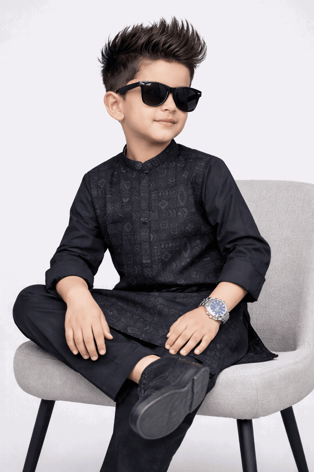Little Rockstar Embroidered Suit Set KDC 030 - Kiddiesco
