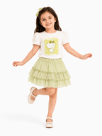 Mini Green Charm Skirt Set - Kiddiesco