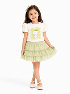 Mini Green Charm Skirt Set - Kiddiesco