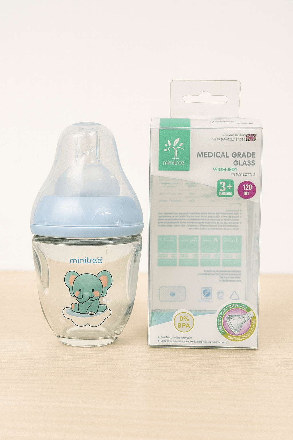 Mini Tree Newborn Glass Feeding Bottle KCD 017 - Kiddiesco