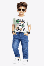 Music Boy Denim Set - Kiddiesco