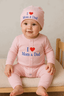New Born 3 Pcs Shirt Pajama & Cap Set KDC 050 - Kiddiesco