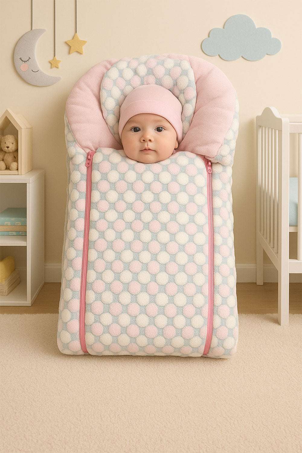 Newborn Sleeping Bag Pink - Kiddiesco