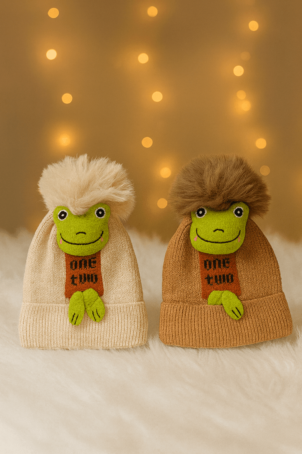 Pack Of 2 Baby Winter Woolen Cap/Hat KDC 013 - Kiddiesco Main image
