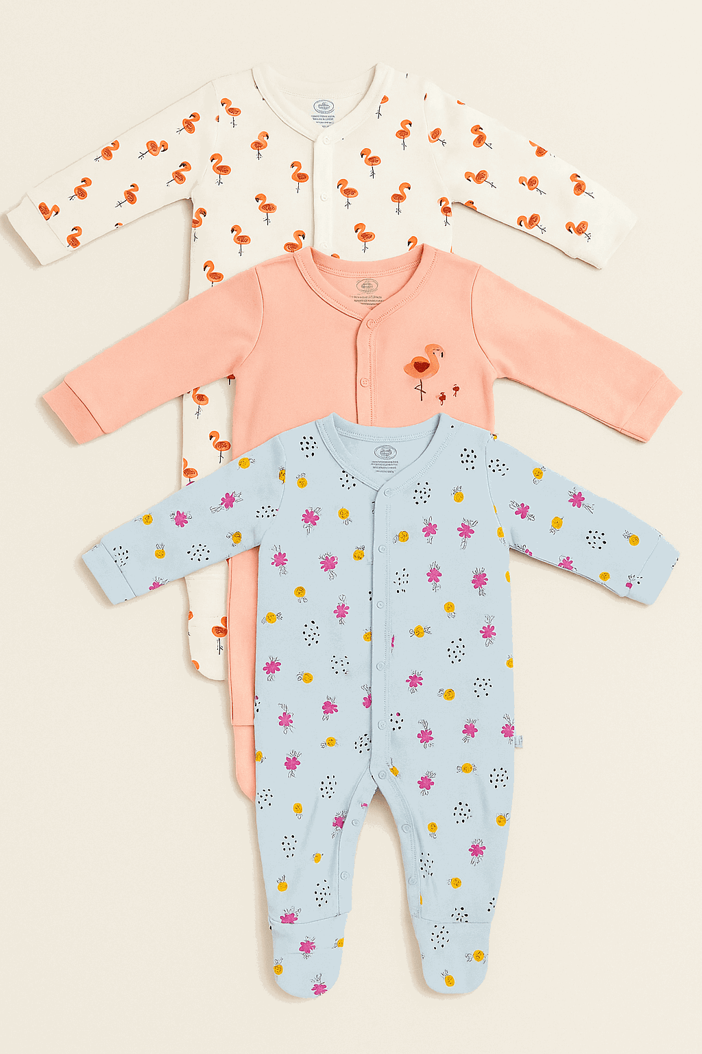 Pack of 3 Sleep Suits KDC 011 - Kiddiesco