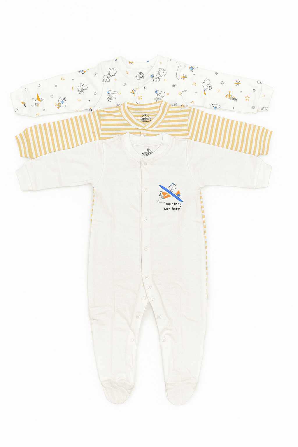 Pack of 3 Sleep Suits KDC 014 - Kiddiesco