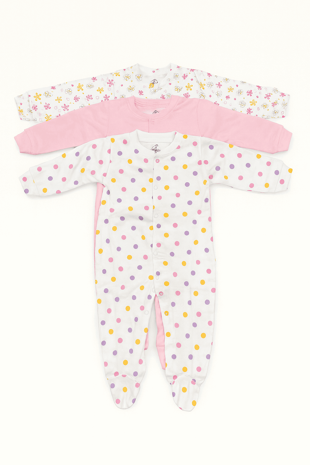 Pack of 3 Sleep Suits KDC 016 - Kiddiesco Main image