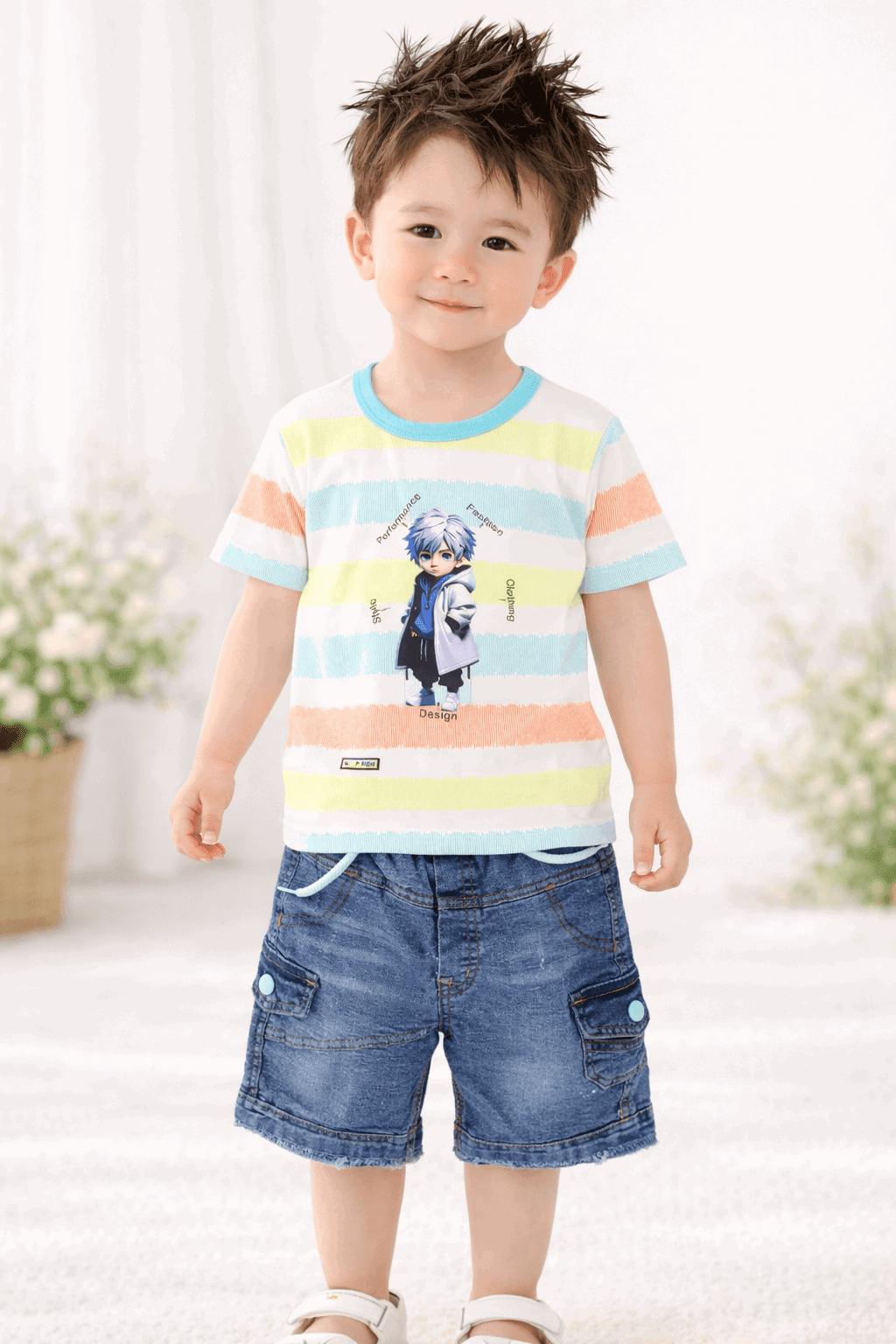 Pastel Striped kids' Outfit Secondary image