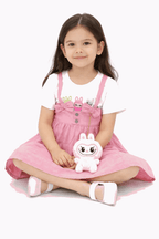 Pink Labubu Blossom Dress - Kiddiesco
