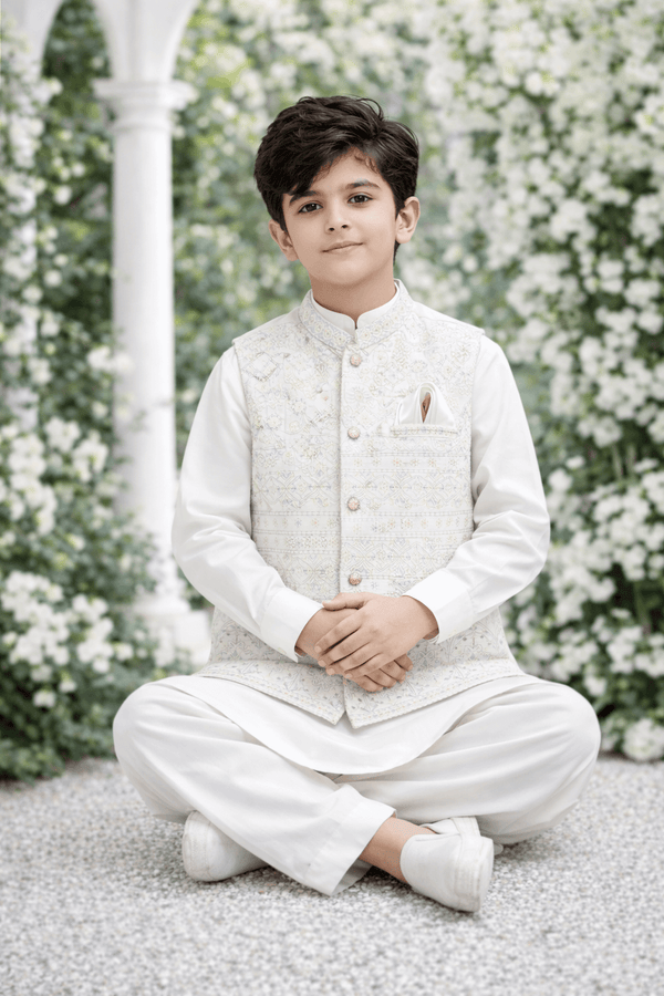 Royal Embroidered Waistcoat Suit Set KDC 028 - Kiddiesco