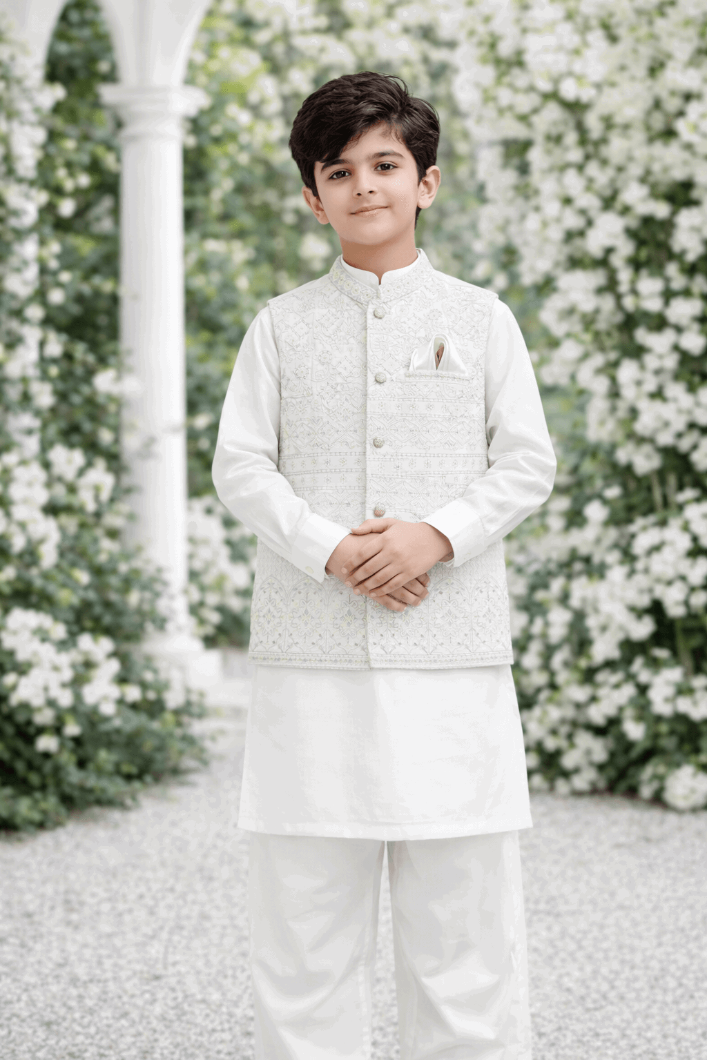 Royal Embroidered Waistcoat Suit Set KDC 028 - Kiddiesco