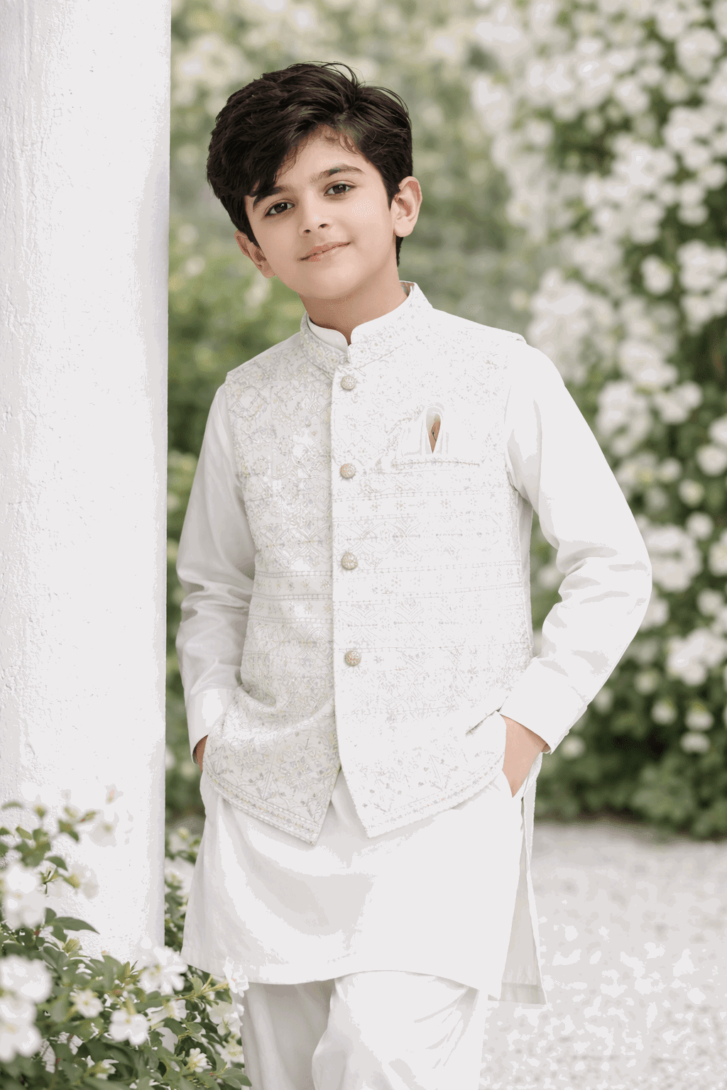 Royal Embroidered Waistcoat Suit Set KDC 028 - Kiddiesco