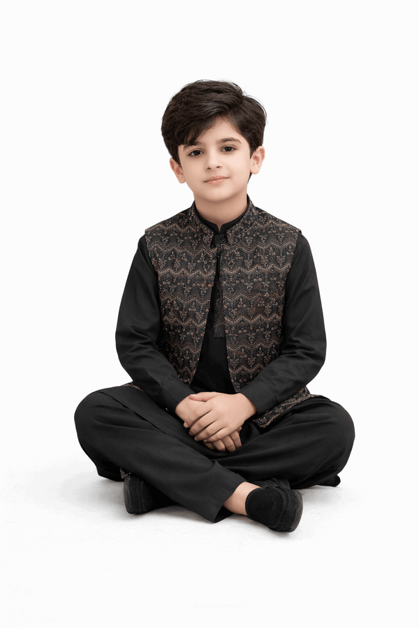 Royal Embroidered Waistcoat Suit Set KDC 029 - Kiddiesco