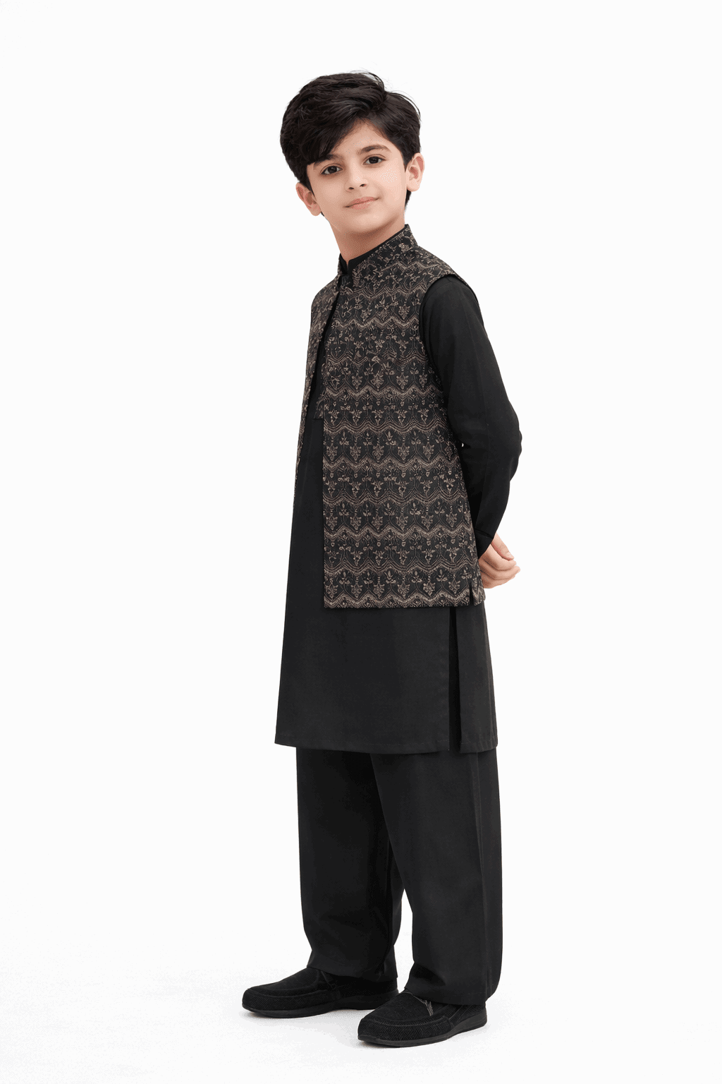 Royal Embroidered Waistcoat Suit Set KDC 029 - Kiddiesco