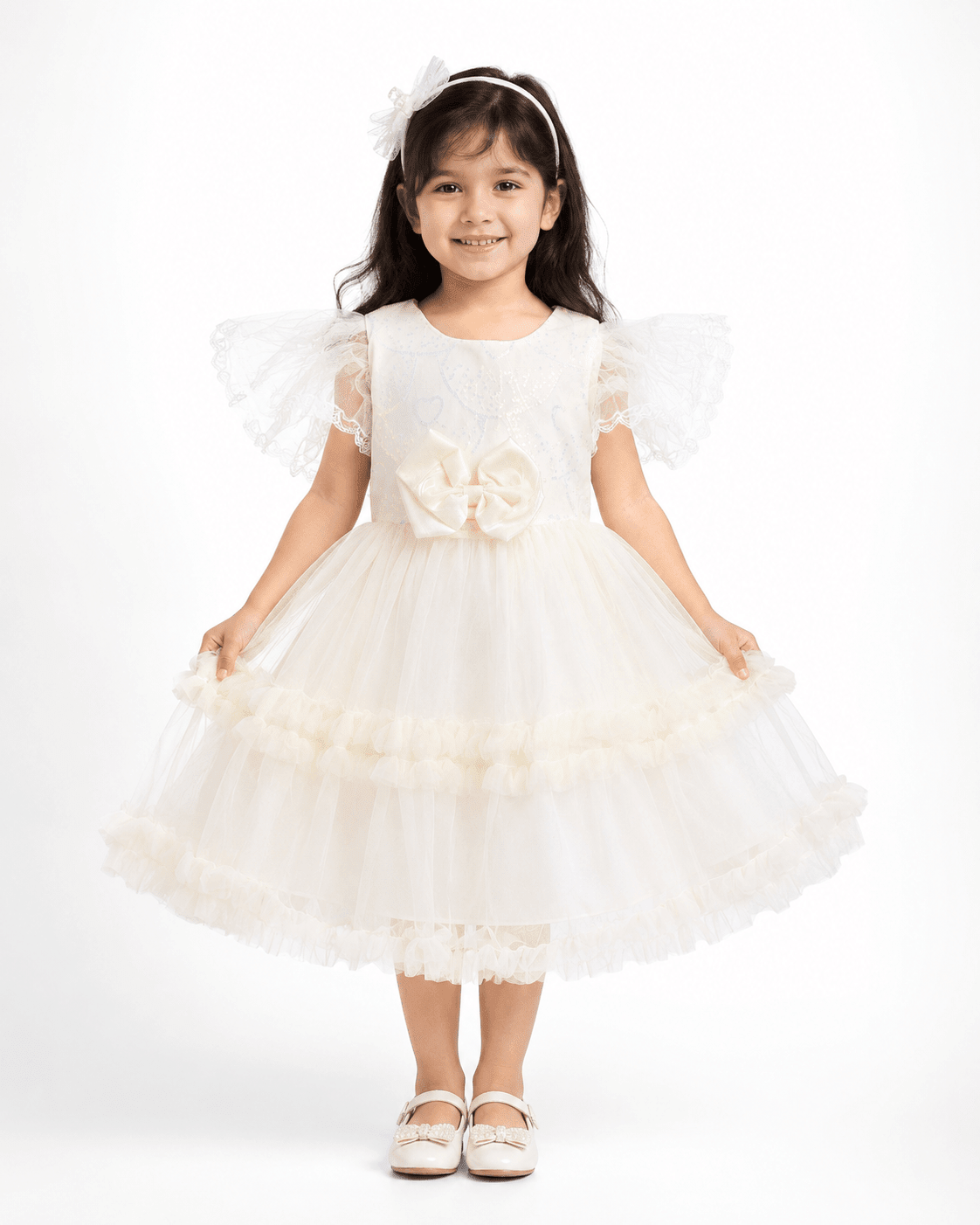 Snow Pearl Party Frock - Kiddiesco