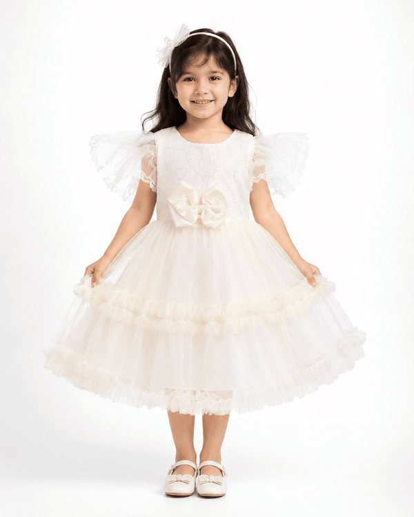 Snow Pearl Party Frock - Kiddiesco