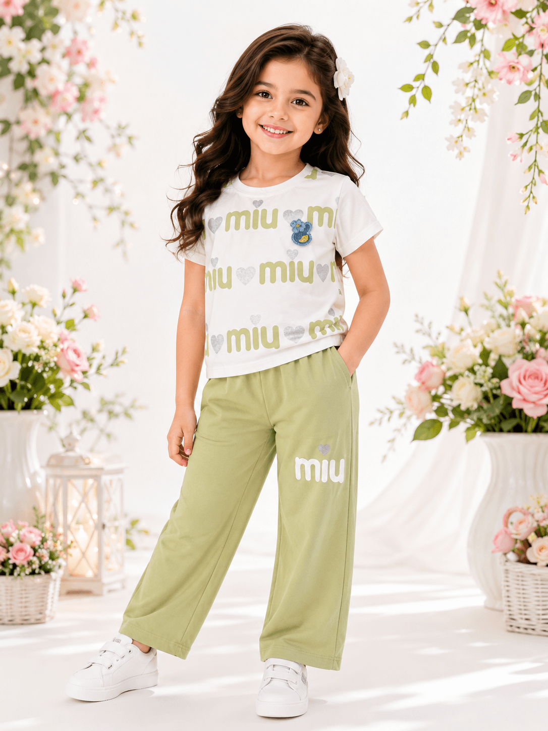 Sunny Heart Girls Lounge Set - Kiddiesco