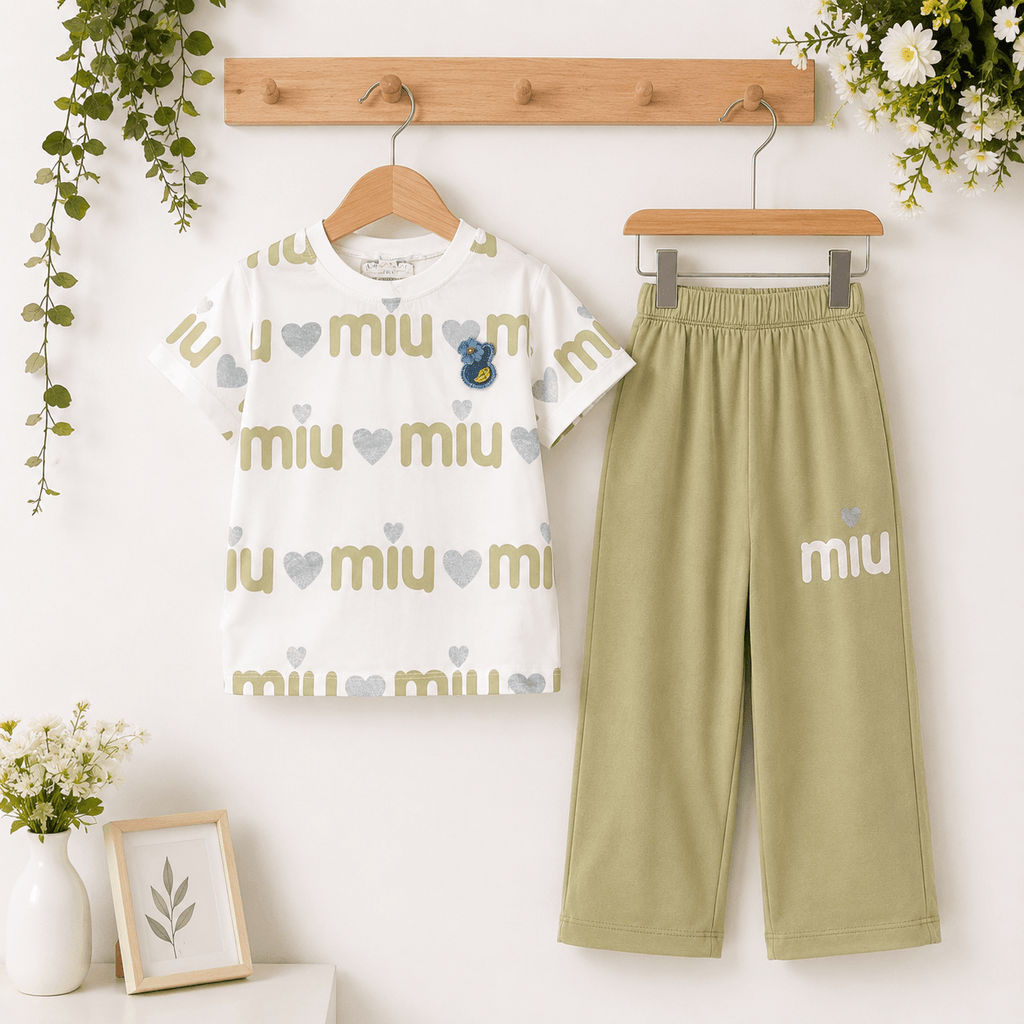 Sunny Heart Girls Lounge Set - Kiddiesco