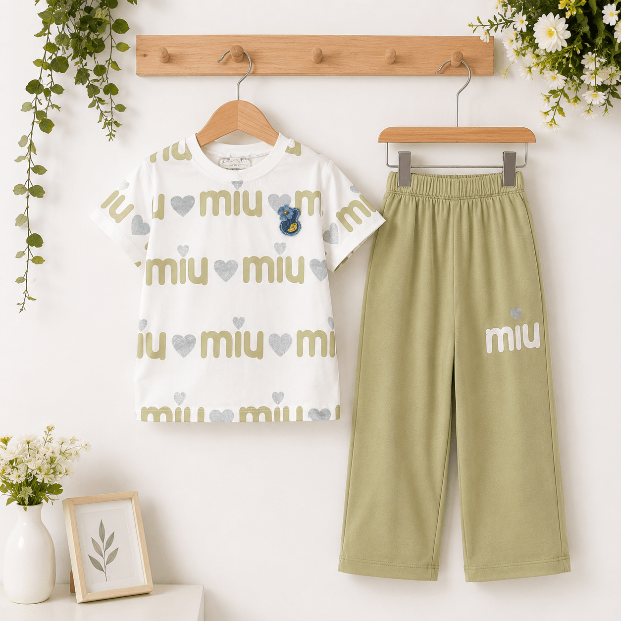Sunny Heart Girls Lounge Set - Kiddiesco