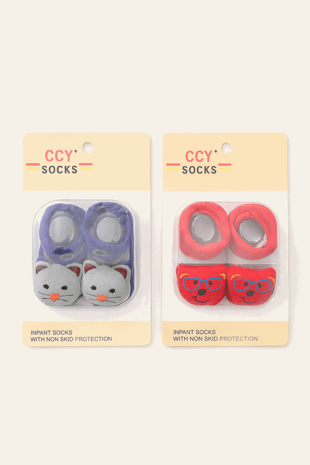 Tiny Treads Delight Baby Anti-Slip Socks Pack of 2 KDS 032 - Kiddiesco