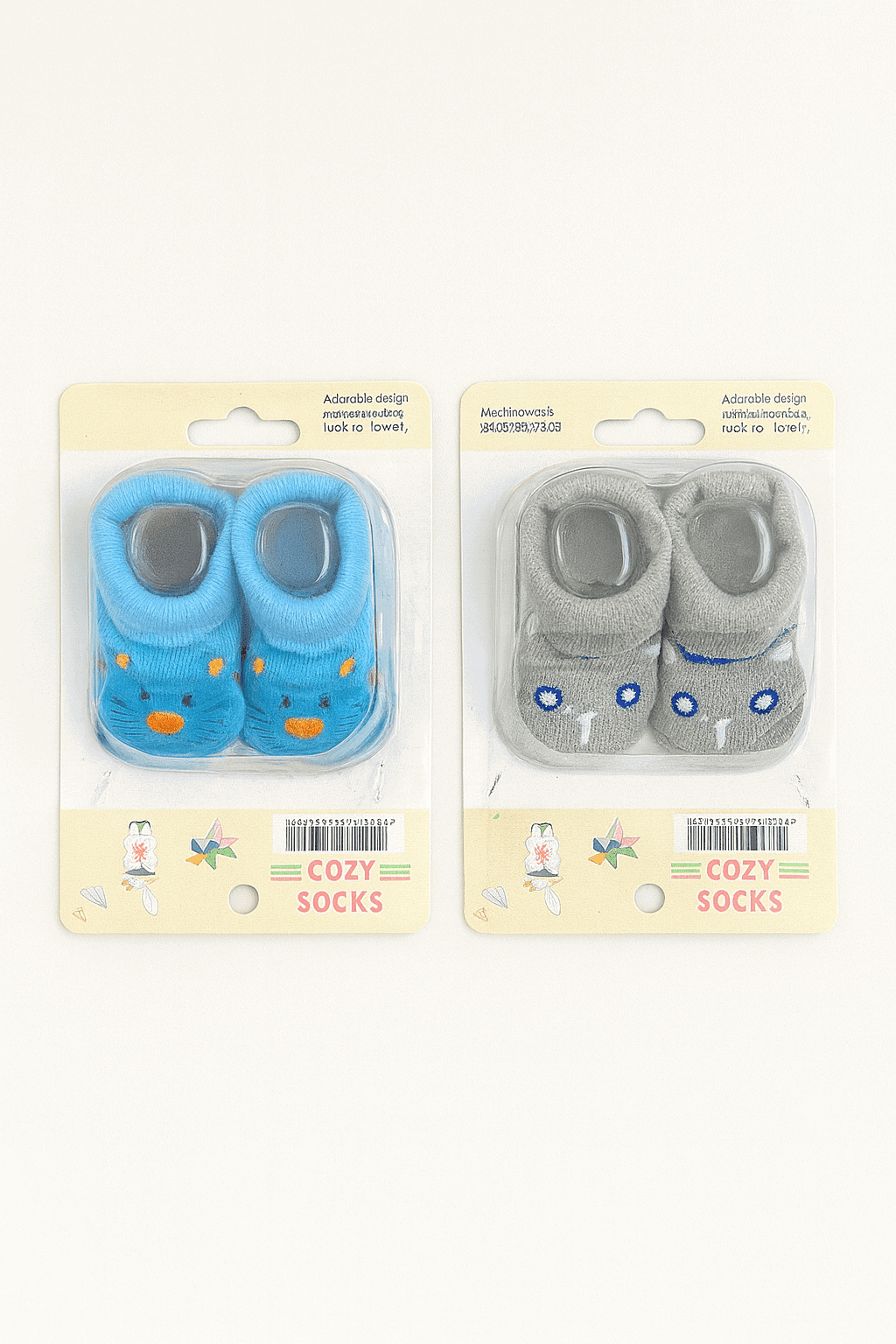 Tiny Treads Delight Baby Anti-Slip Socks Pack of 2 KDS 036 - Kiddiesco Main image