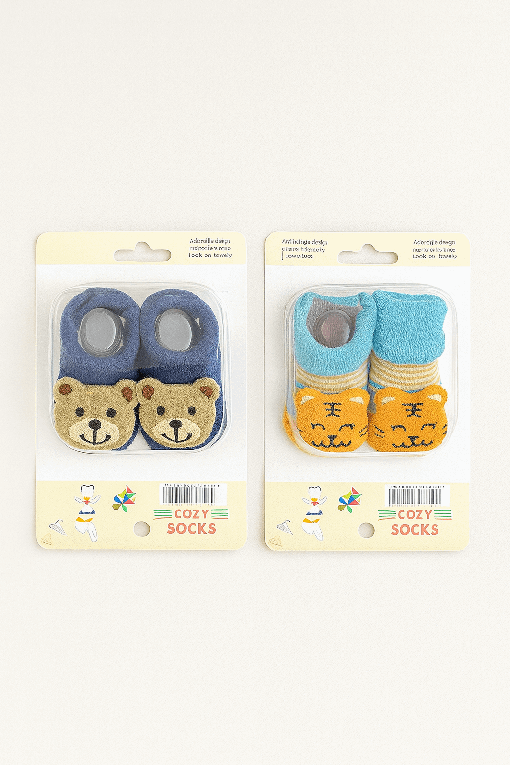 Tiny Treads Delight Baby Anti-Slip Socks Pack of 2 KDS 037 - Kiddiesco Main image