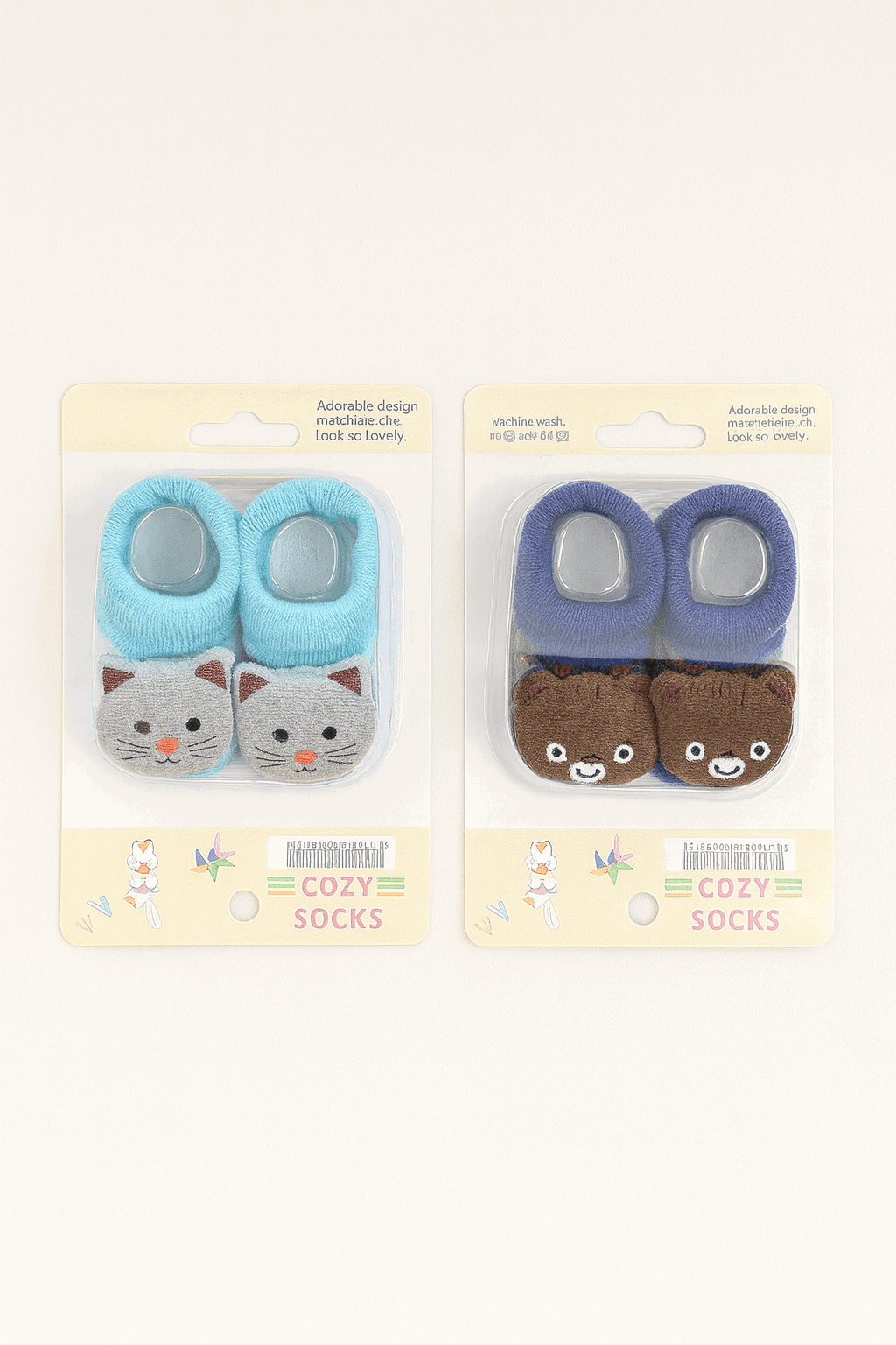 Tiny Treads Delight Baby Anti-Slip Socks Pack of 2 KDS 041 - Kiddiesco