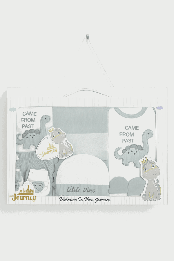 Winter Born Baby Dino Cloth Journey Gift Set 10 Pcs - Kiddiesco